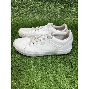VANS Off The Wall Seldan Shoes Womens Size 8 Leather Sneakers White Low 500714